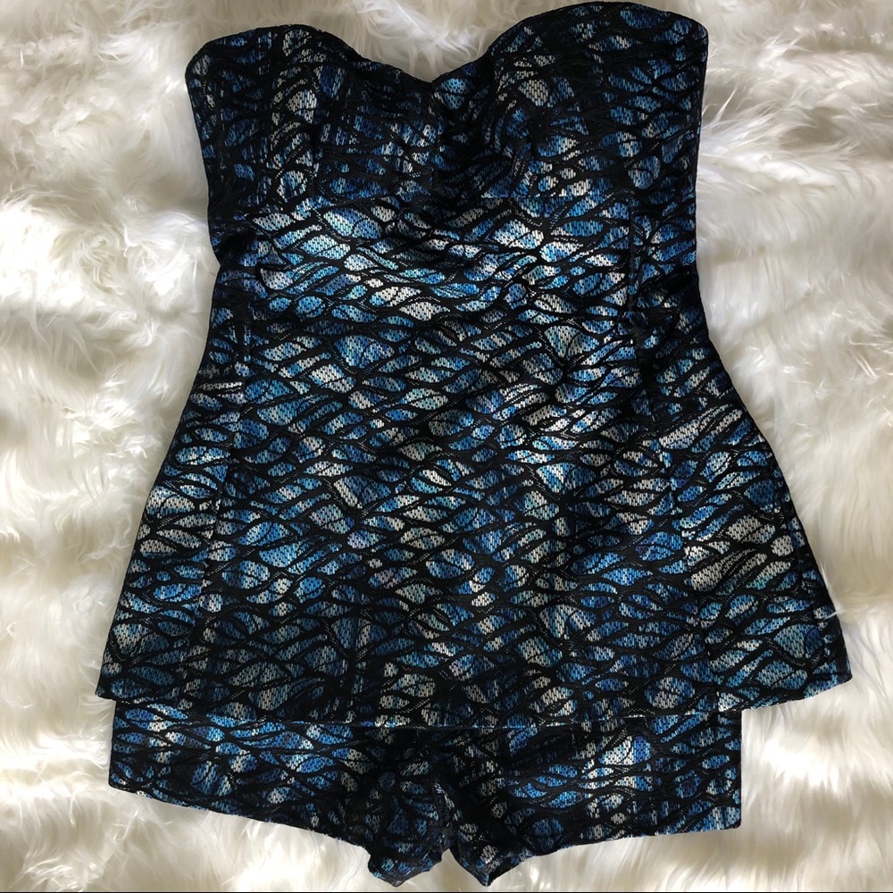 NEW Sen romper PAIGE collection denim brocade XP’s
